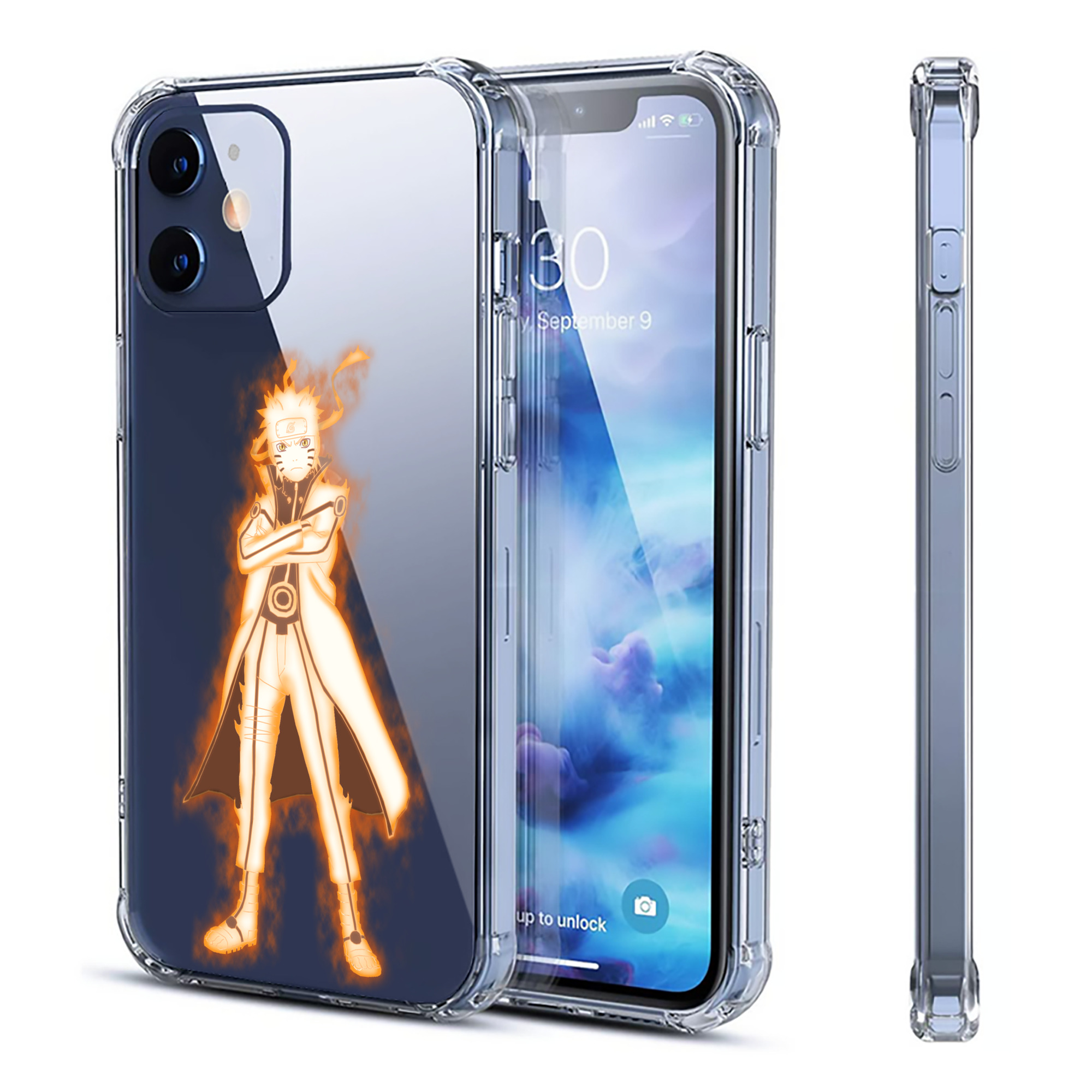 （画像用） NARUTO -ナルト- うずまき ナルト Uzumaki Naruto 【iPhone 12シリーズ対応】透明スマホケース（クリアソフトケース）